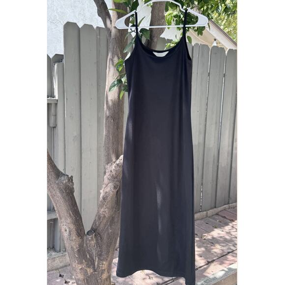 Vintage 90s EXPRESS Tricot Black Maxi Slip Dress Size XS - Picture 1 of 4